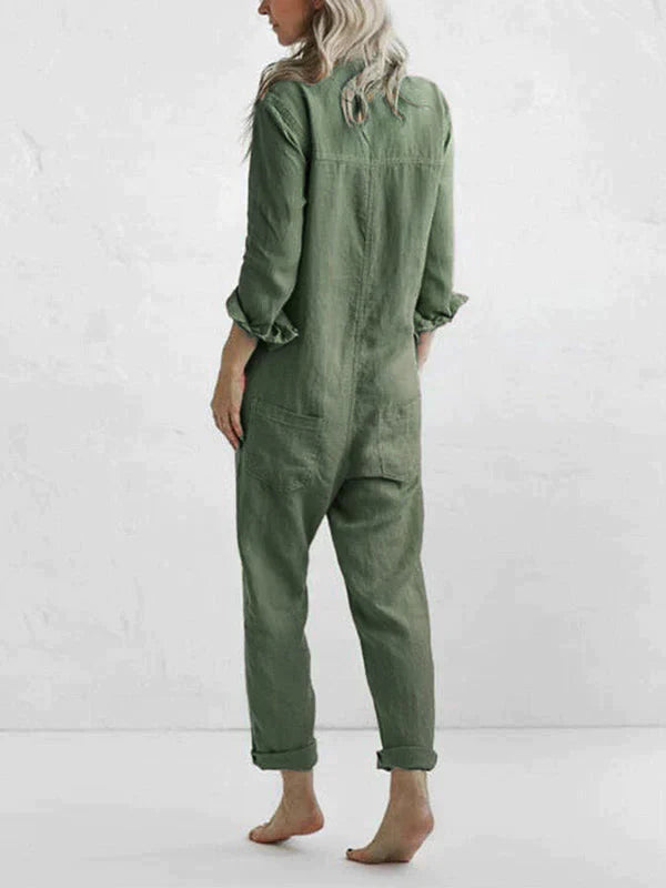 LELA - Cotton Turn-Down Jumpsuit