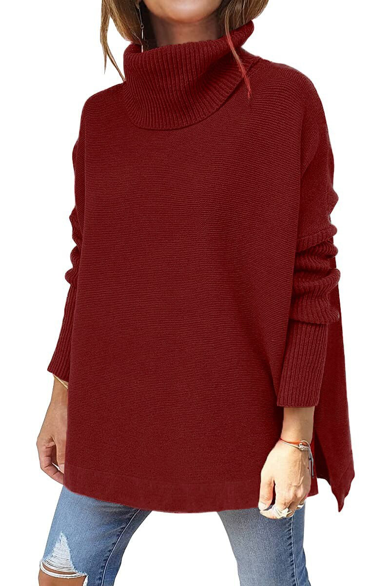 SAAR - Women's Tricot Sweater With Stand Collar