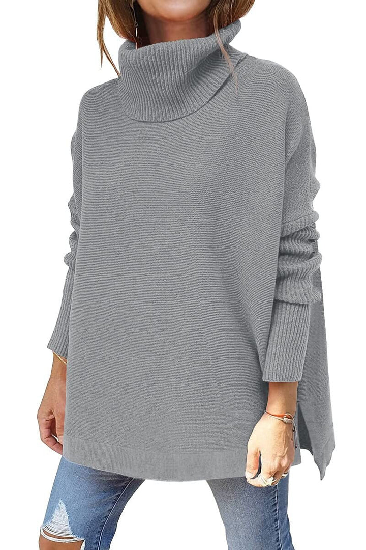 SAAR - Women's Tricot Sweater With Stand Collar