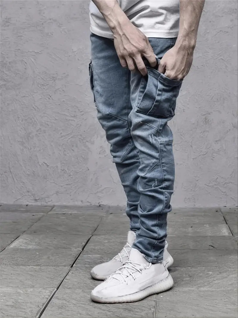 VIBEZ - Skinny Fit Cargo Jeans