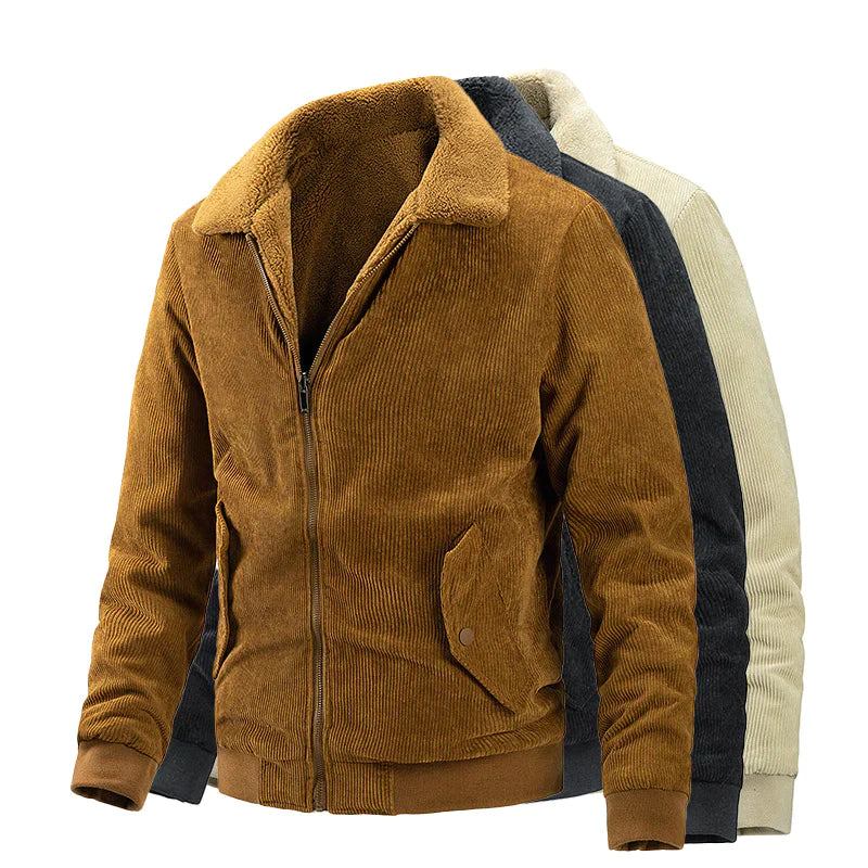 JIMMY - Bomber Jacket With Wool Lining