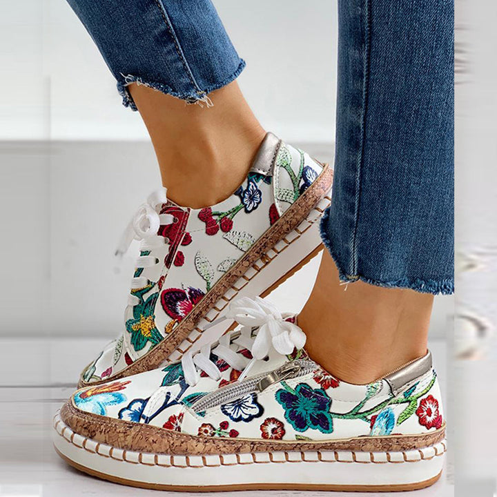 GAIA - Floral Print Women's Sneakers