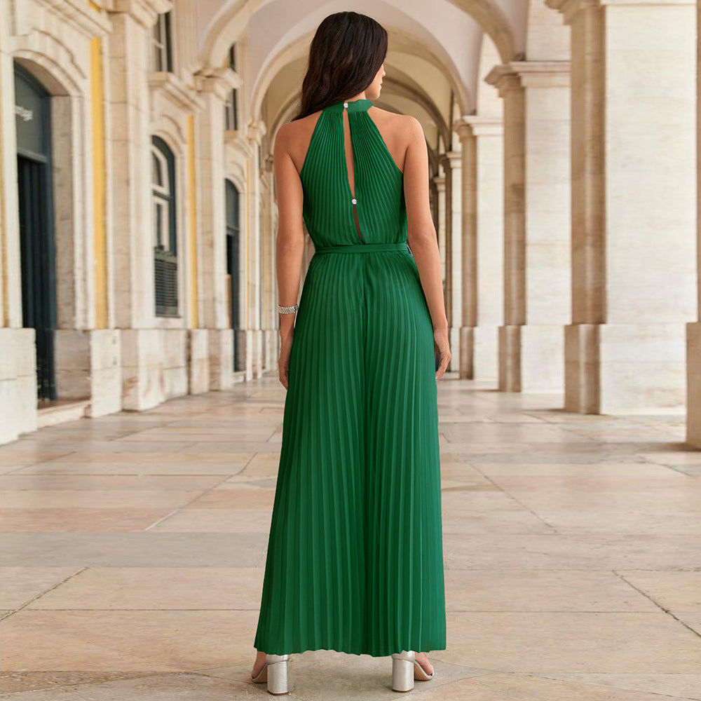 LUCY - Pleated Jumpsuit With Belt