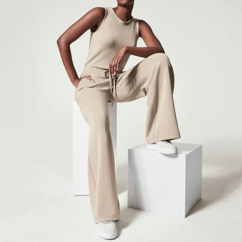 ISIDORE - Air Essentials Sleeveless Plain Jumpsuit