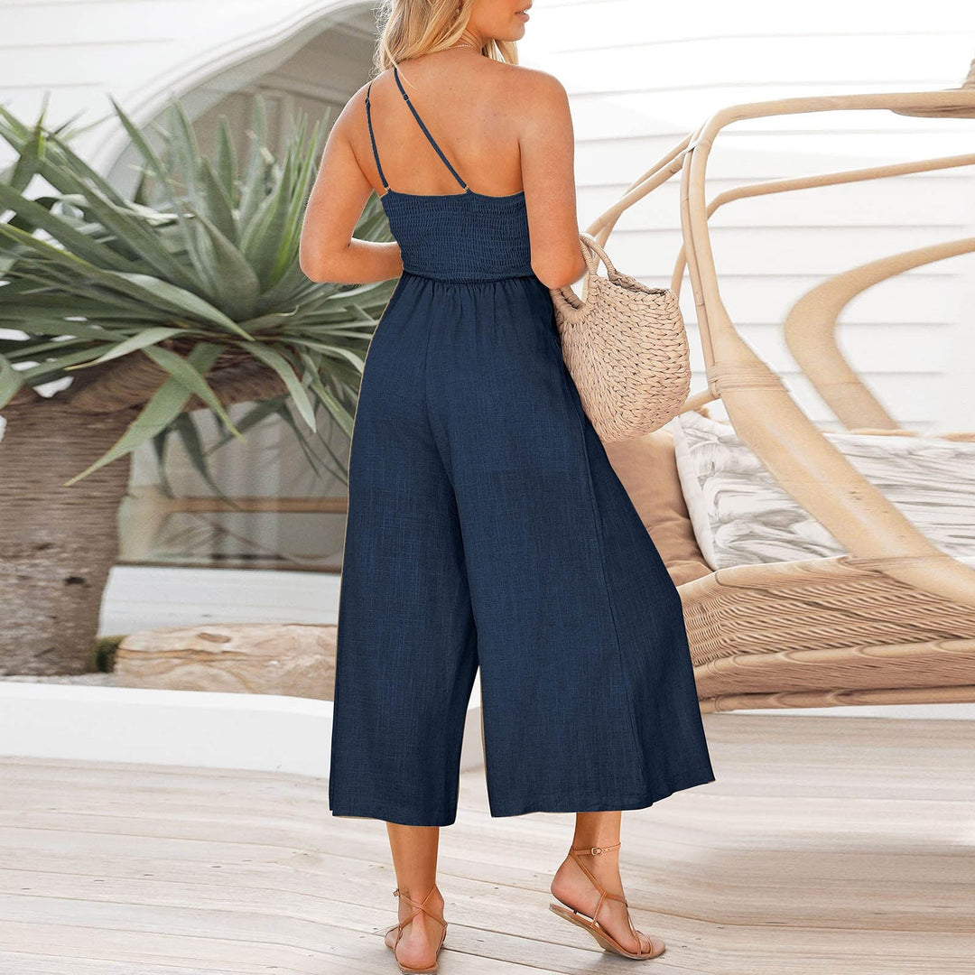 LIVV - Linen Sling Jumpsuit with Wide Legs