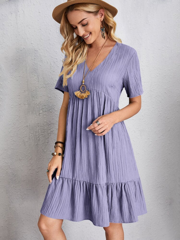 RIYA - V-neck midi dress