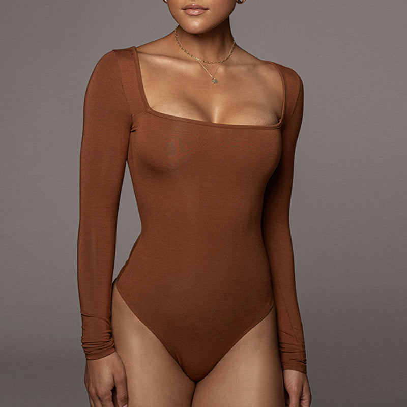 LAY - Square Neck Long Sleeve Bodysuit