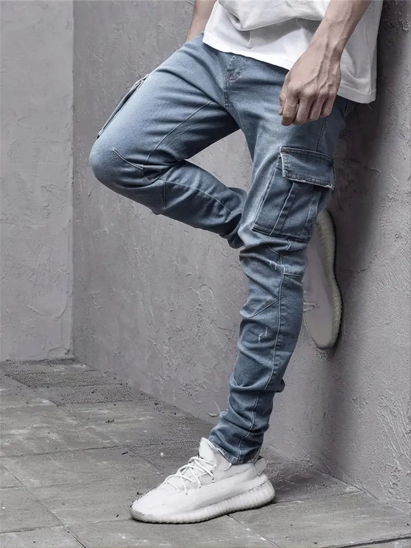 VIBEZ - Skinny Fit Cargo Jeans