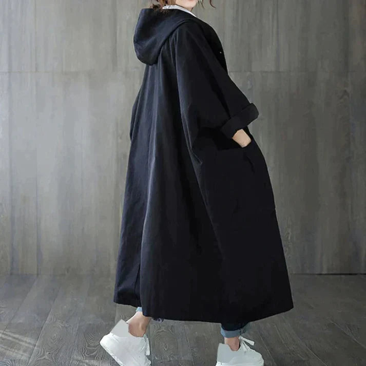 KAE - Windproof Oversized Trench Coat With Pockets